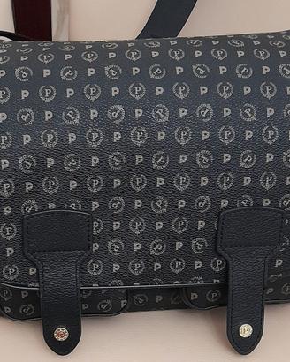 Borsa Pollini Heritage Logo Classic nero/vitello