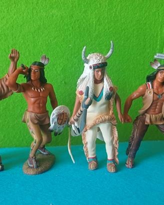 Lotto Bullyland Nativi Americani Wild West Indiani