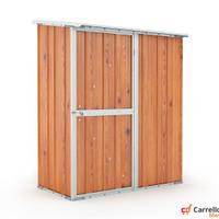 Casetta box giardino Acciaio 155x100 fin legno