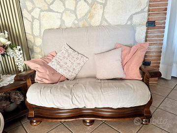 Divani salotto legno massello