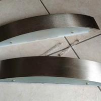 2pz Lampade parete vetro/acciaio inox