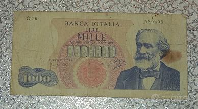 banconota 1000 lire Verdi primo tipo 