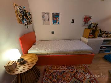 letto singolo  con contenitore