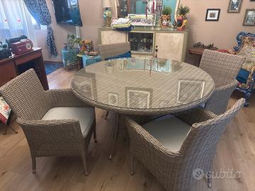 Tavolo rotondo da esterno giardino