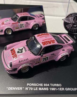 Porsche 934 Pink Pig 24 H Le Mans 1981 1/43 Univer