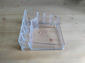 Porta trucchi in plastica trasparente