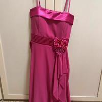 Vestito fucsia elegante coppe imbottite tg S/M