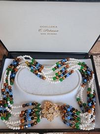 Collana bigiotteria vintage, chiusura gioiello