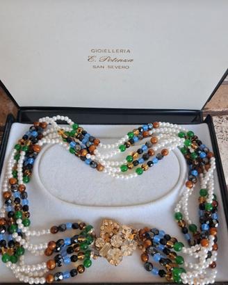 Collana bigiotteria vintage, chiusura gioiello