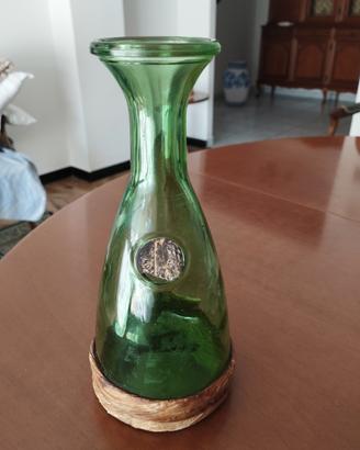 caraffa verde in vetro 