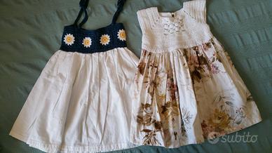 Vestitini estivi fatti a mano NUOVI 2-3 anni