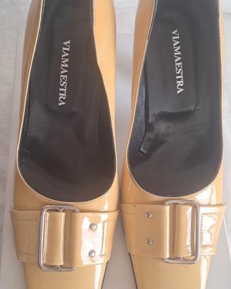 Scarpe décolleté senape