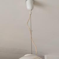 lampadario vetro bianco sospeso anni settanta mode