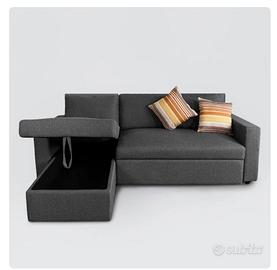 Divano letto con penisola contenitore