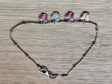 braccialetto Argento 925 con ciondoli usato 