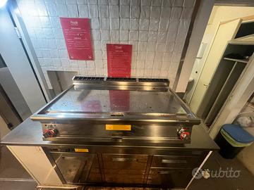 Piastra elettrica fry top professionale