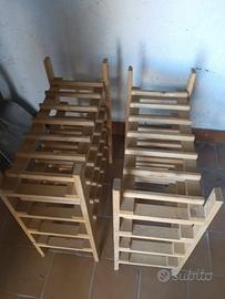 porta bottiglie in legno