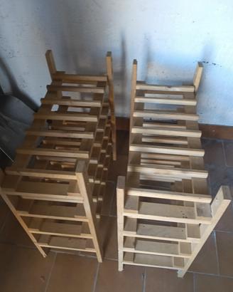 porta bottiglie in legno