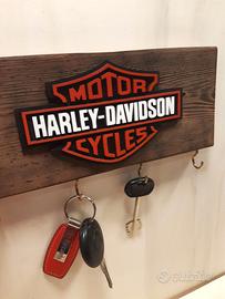 Portachiavi da Parete Harley-Davidson in Legno