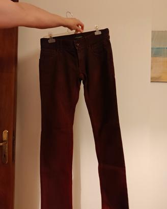Dolce & Gabbana Jeans uomo Rosso Bordò Tg.50
