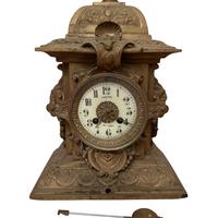 Orologio da tavolo fine XIX sec in metallo