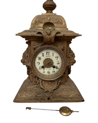 Orologio da tavolo fine XIX sec in metallo