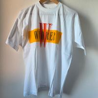 T-shirt Wuhrer vintage bianca con stampa. 