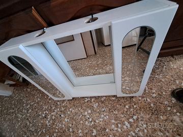 specchio da bagno due ante con luci