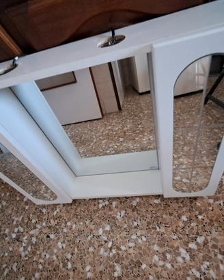 specchio da bagno due ante con luci