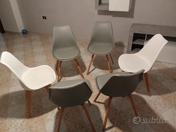 Set 6 sedie +Credenza+Parete attrezzata