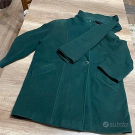 Cappotto vintage verde in lana Donna Enrica