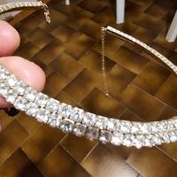 collier di strass aggancio d'argento