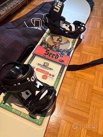 Tavola snowboard attacchi e custodia