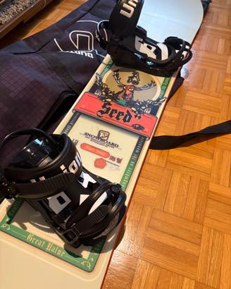 Tavola snowboard attacchi e custodia