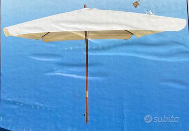 Ombrellone quadrato in legno di ginepro NUOVO