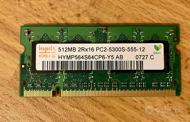 512MB RAM PC SODIMM HYNIX HYMP564S64CP6-Y5