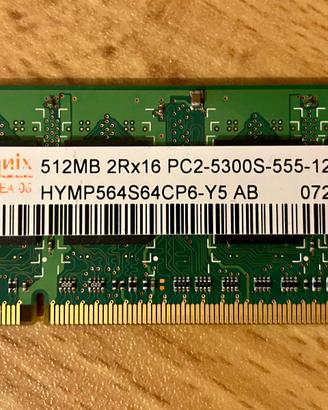 512MB RAM PC SODIMM HYNIX HYMP564S64CP6-Y5