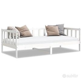Letto in legno 90 x 200, rete e materasso 