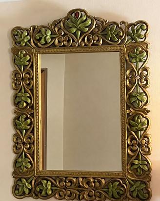 Specchio gusto Liberty in legno massiccio