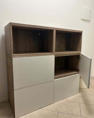 Mobile IKEA BESTÅ 3 moduli rovere + ante bianco lu