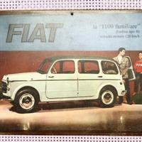 Targa pubblicitaria, fiat 1100 familiare 