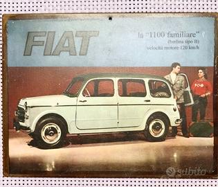 Targa pubblicitaria, fiat 1100 familiare 