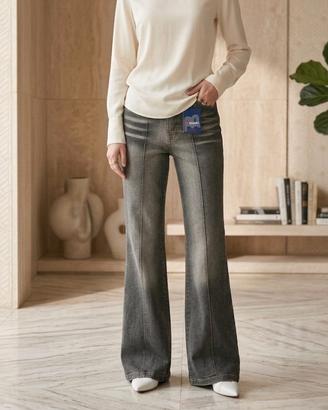 Jeans donna vintage y2k Flared sfumato