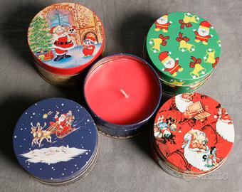 Candele profumate scatola latta