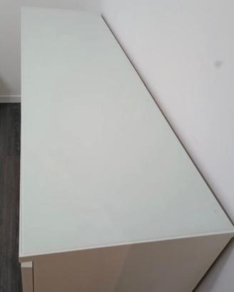 Ikea Ripiano BiancoVetroTop+2 Supp Sanit Sospesi