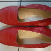 Mocassini rossi con predisposizione per plantari