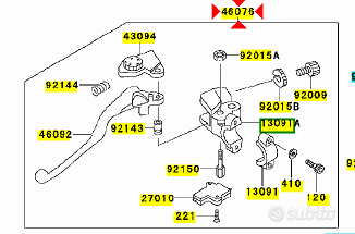 -Leva Frizione Kawasaki KLE 500 460761183