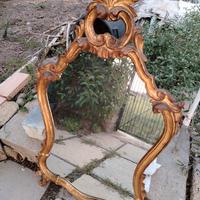 Specchio Foglia Oro