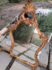 Specchio Foglia Oro