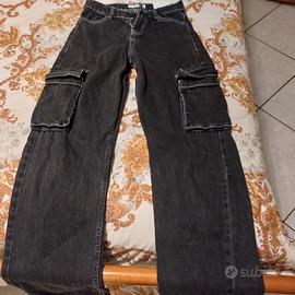 pantaloni cargo donna nero beska  xs